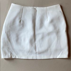 White mini skirt